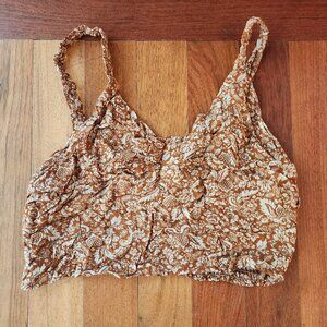 Paper Crane Paisley Crop Top Size Large